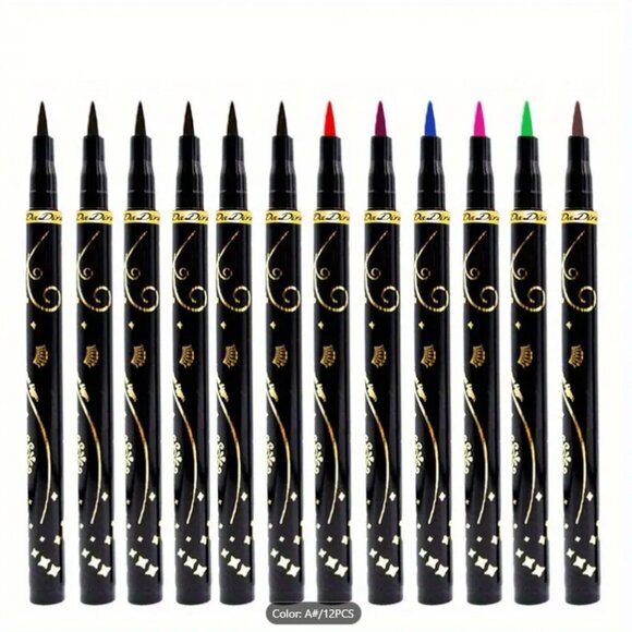 NWOT 12pcs Waterproof Eyeliner Set - Smudge Resistant, Easy Glide - Picture 3 of 3
